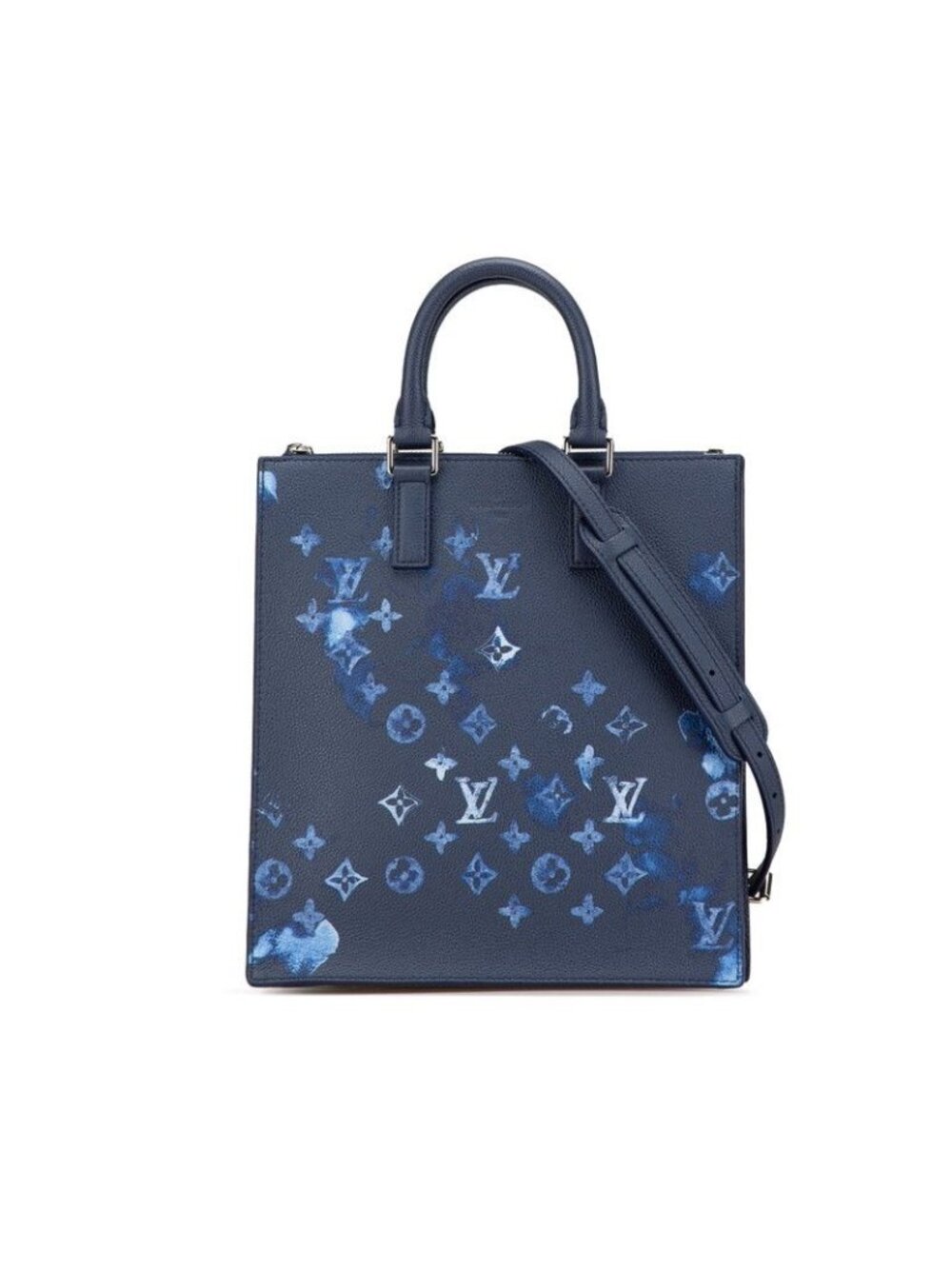 Louis Vuitton Monogram Water Color Sac Plat Messenger 2-Way Shoulder Bag Navy